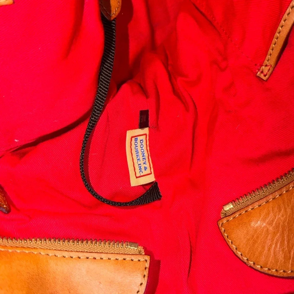 Vintage Dooney & Bourke Redish Orange and Tan purse, bag, handbag